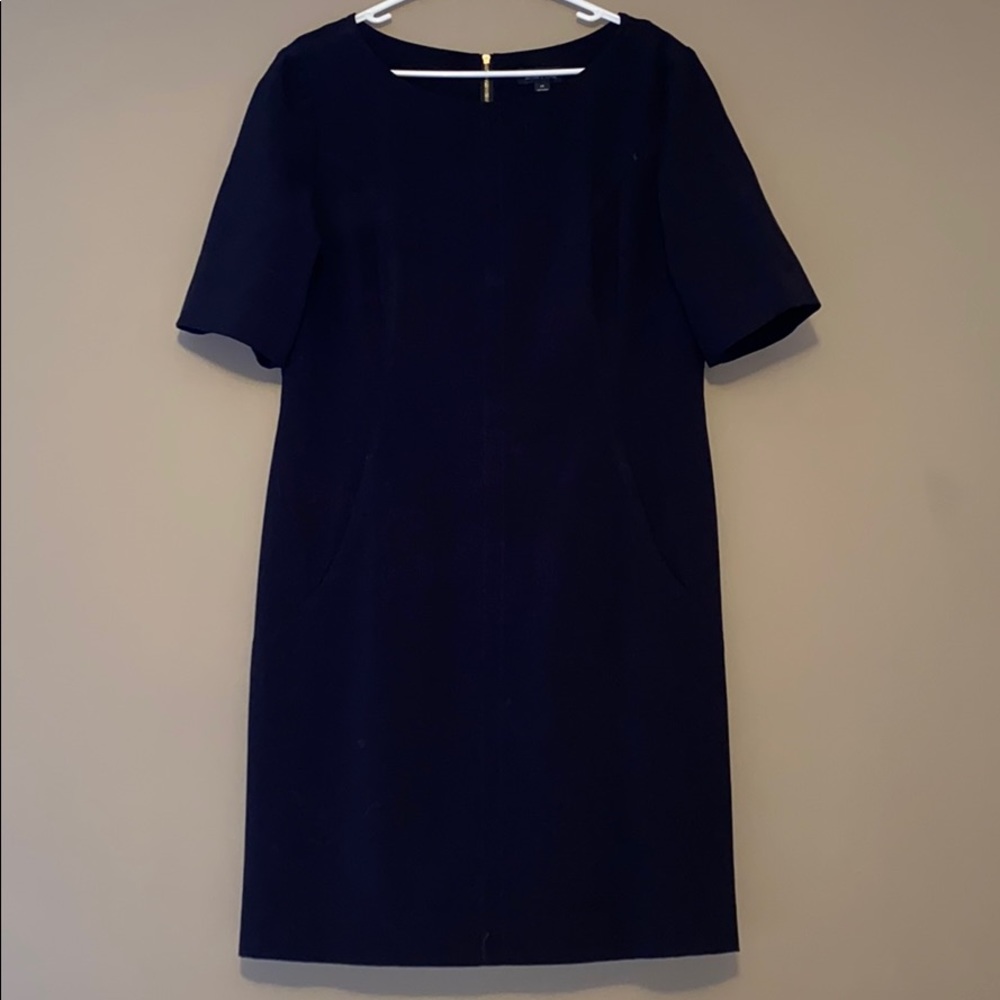 Tahari Black Zip Down Dress